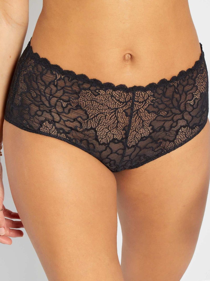 Cuecas subidas para mulher 'Sans Complexe' Preto - Kiabi