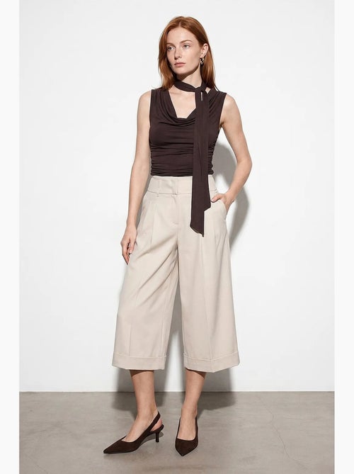 Culotte cintura subida crepe dilvin - Kiabi