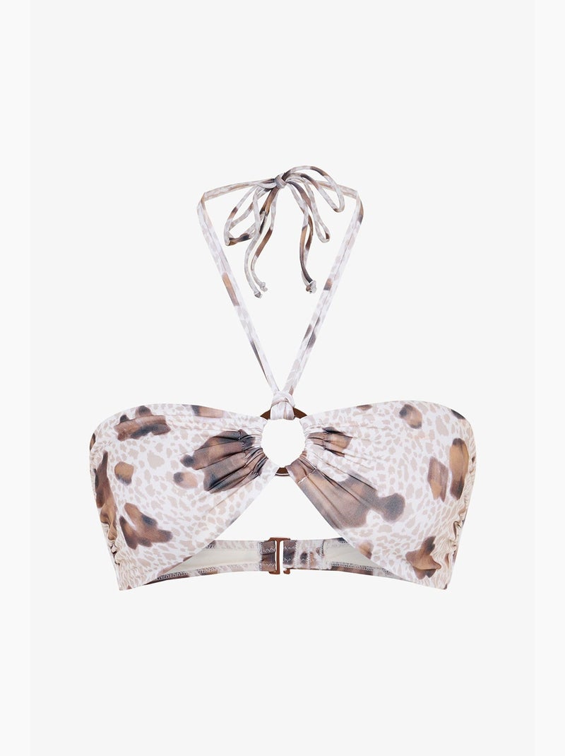 Dakota top de biquíni bandeau penti Branco Castanho - Kiabi