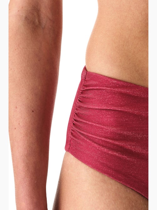 Dayana cueca de biquíni franzida de cintura subida, brilho metálico penti - Kiabi Dayana cueca de biquíni franzida de cintura subida, brilho metálico penti - Kiabi