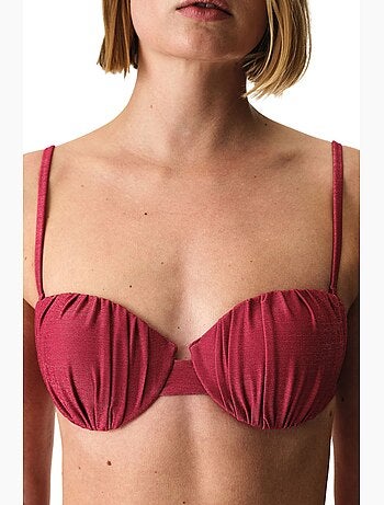 Dayana shell top de biquíni com brilho penti