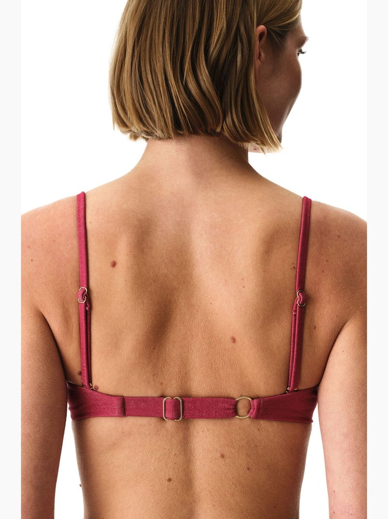 Dayana shell top de biquíni com brilho penti Magenta - Kiabi