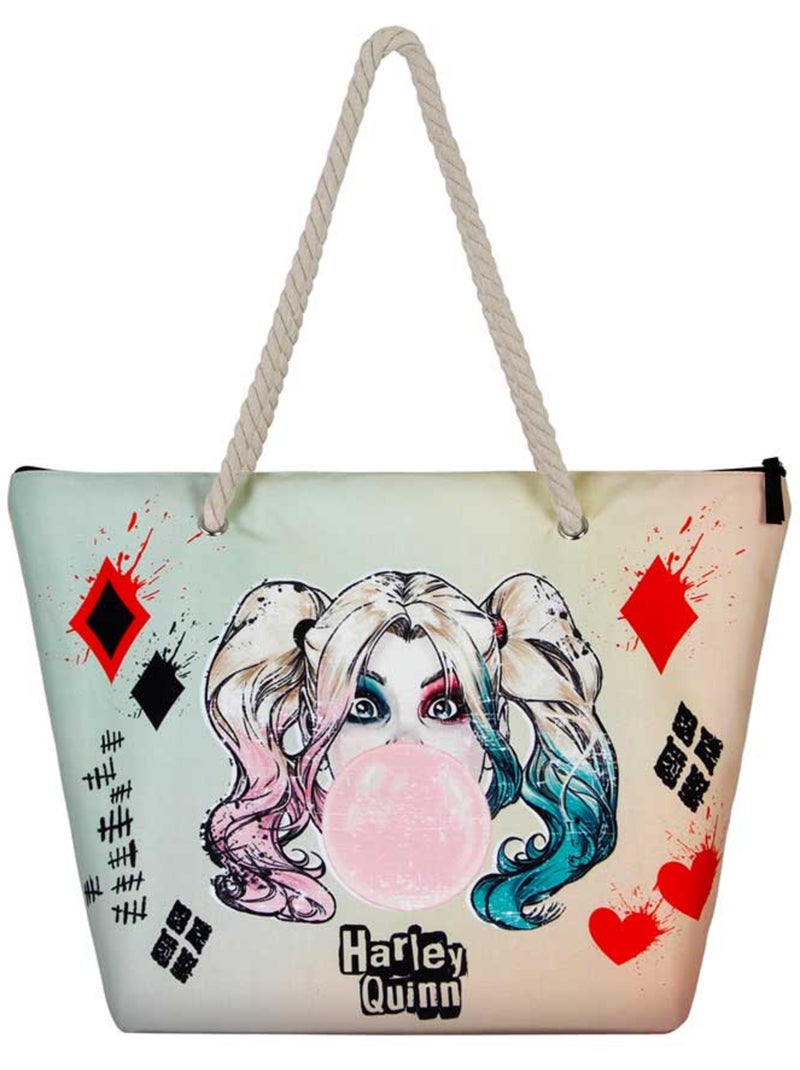 DC Comics Arlequina Mad Love Bolsa de Praia Soleil, Bege Bege - Kiabi