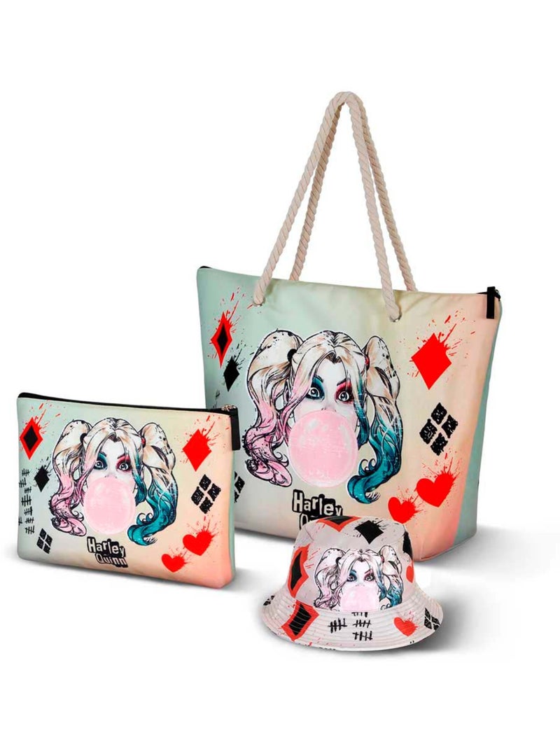 DC Comics Arlequina Mad Love Bolsa de Praia Soleil, Bege Bege - Kiabi
