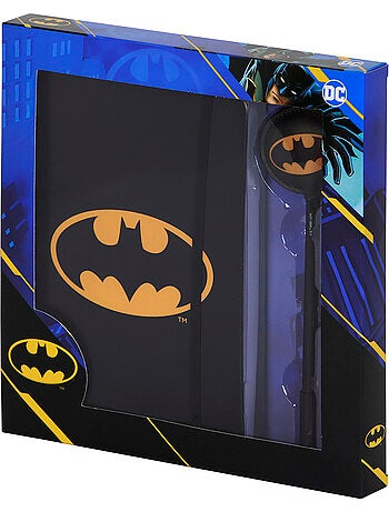 DC Comics Batman Batsignal Caixa de Presente com Diário e Caneta Fashion, Preta