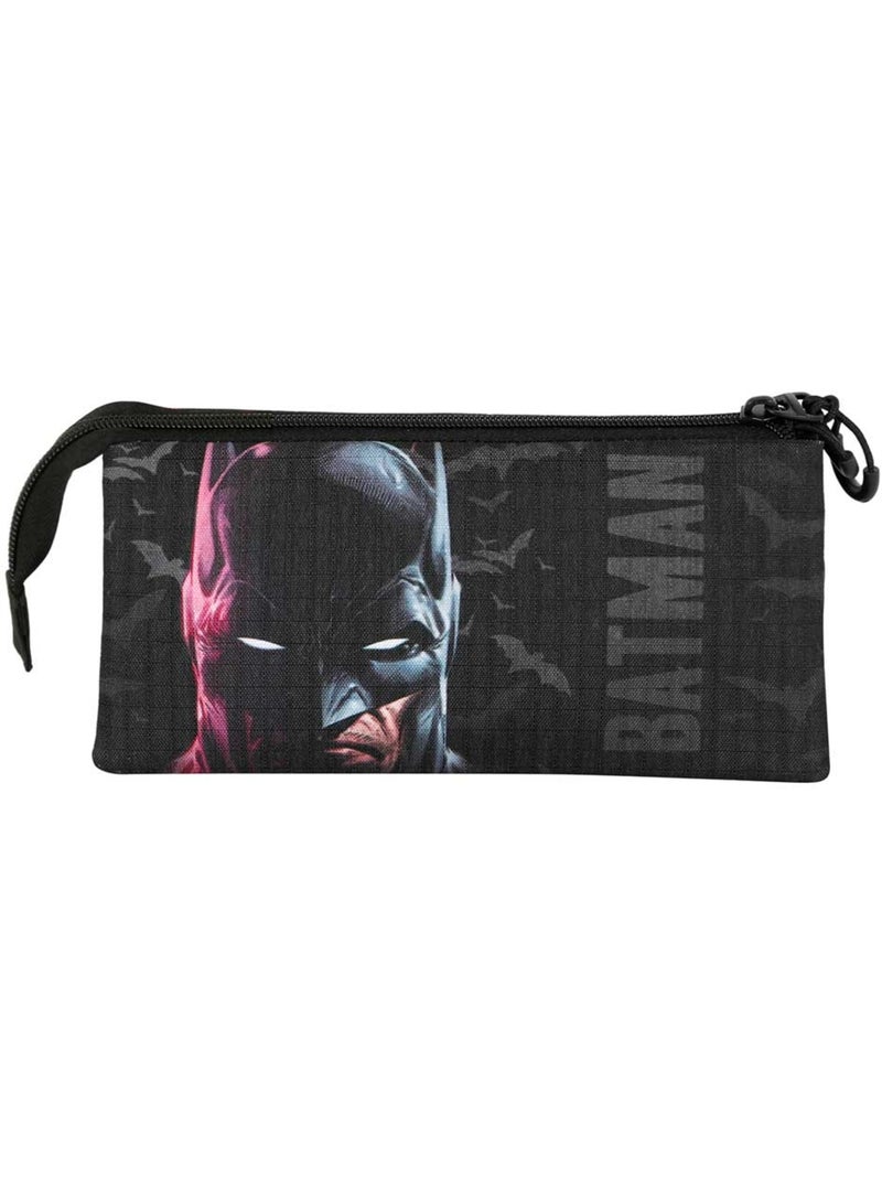 DC Comics Batman Face Estojo Triplo, Preta Preto - Kiabi