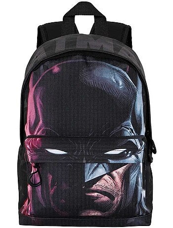 DC Comics Batman Face Mochila Pequena HS FAN, Preta