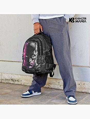 DC Comics Batman Face Mochila Running PLUS, Preta