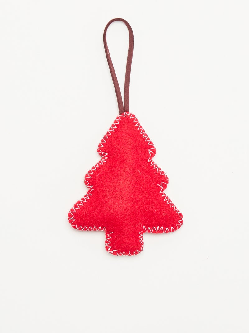 Decoração de Natal em feltro Vermelho - Kiabi