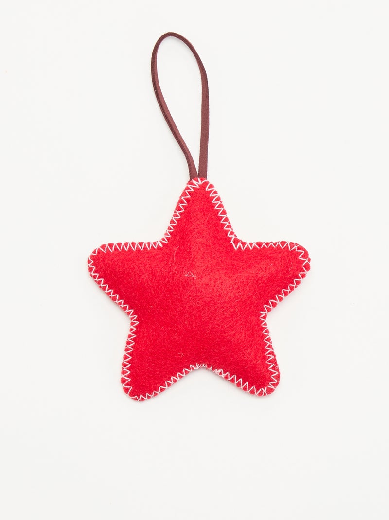 Decoração de Natal em feltro Vermelho - Kiabi