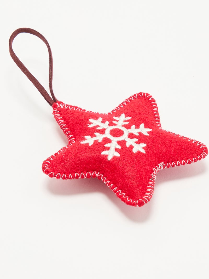 Decoração de Natal em feltro Vermelho - Kiabi