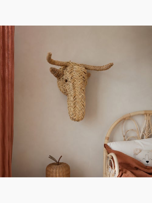 Decoração de parede com cabeça de alce em palha - Kiabi