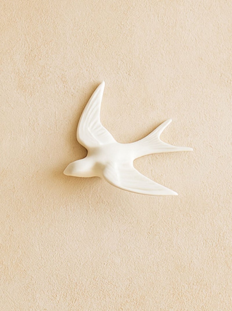Decoração de parede de andorinha em resina Branco - Kiabi