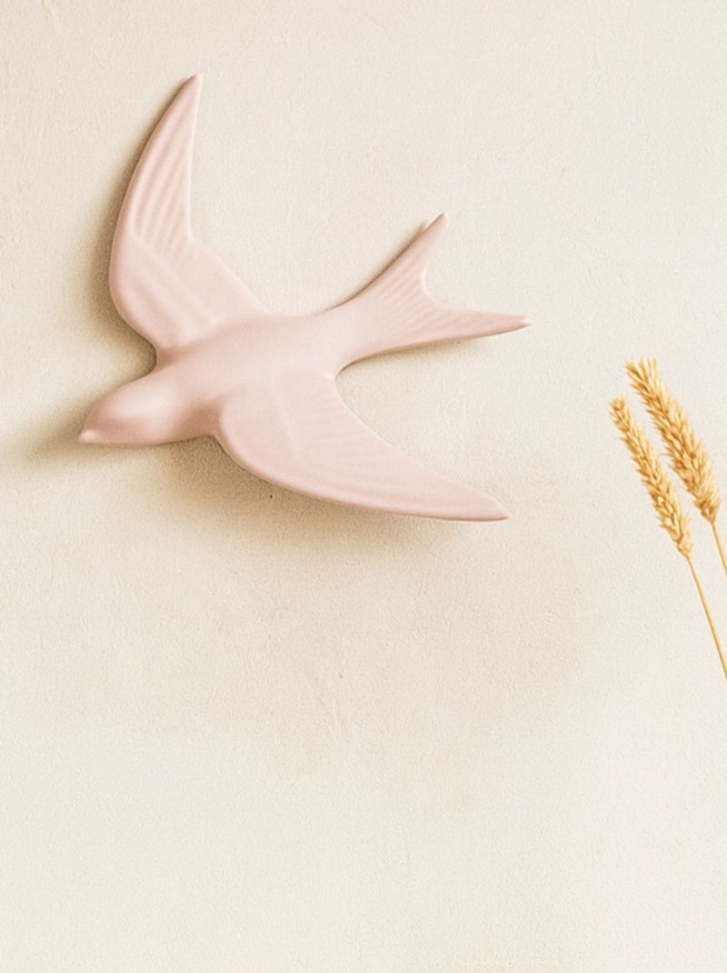 Decoração de parede de andorinha em resina Cinza-rosa - Kiabi