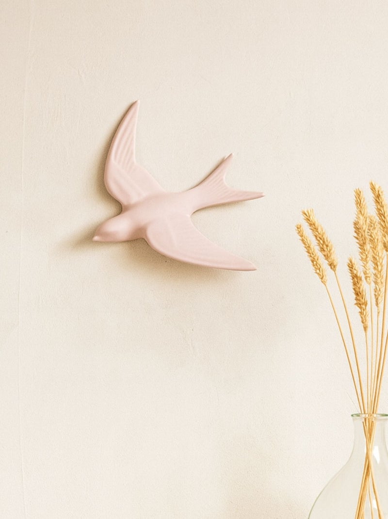 Decoração de parede de andorinha em resina Cinza-rosa - Kiabi