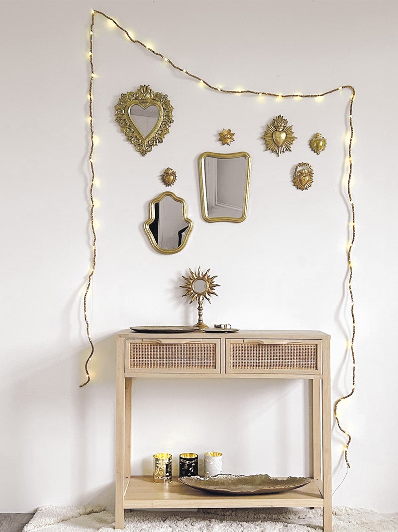 Decoração de parede de coroas ex-voto Dourado/Ouro - Kiabi