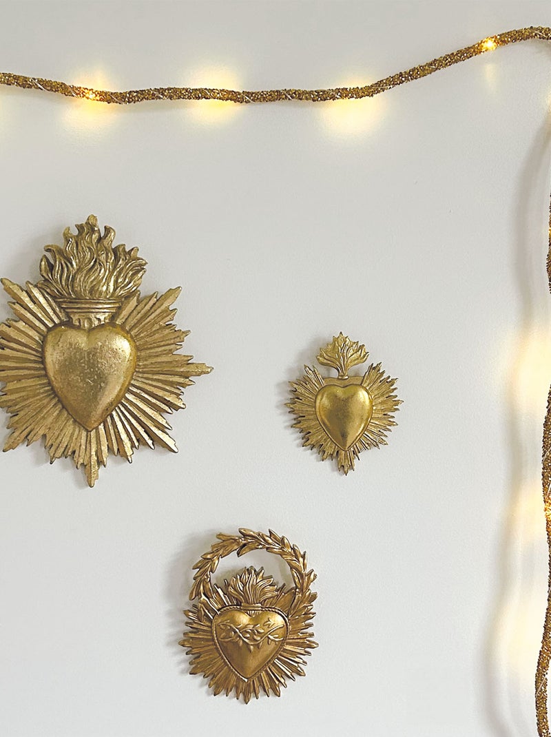 Decoração de parede de coroas ex-voto Dourado/Ouro - Kiabi