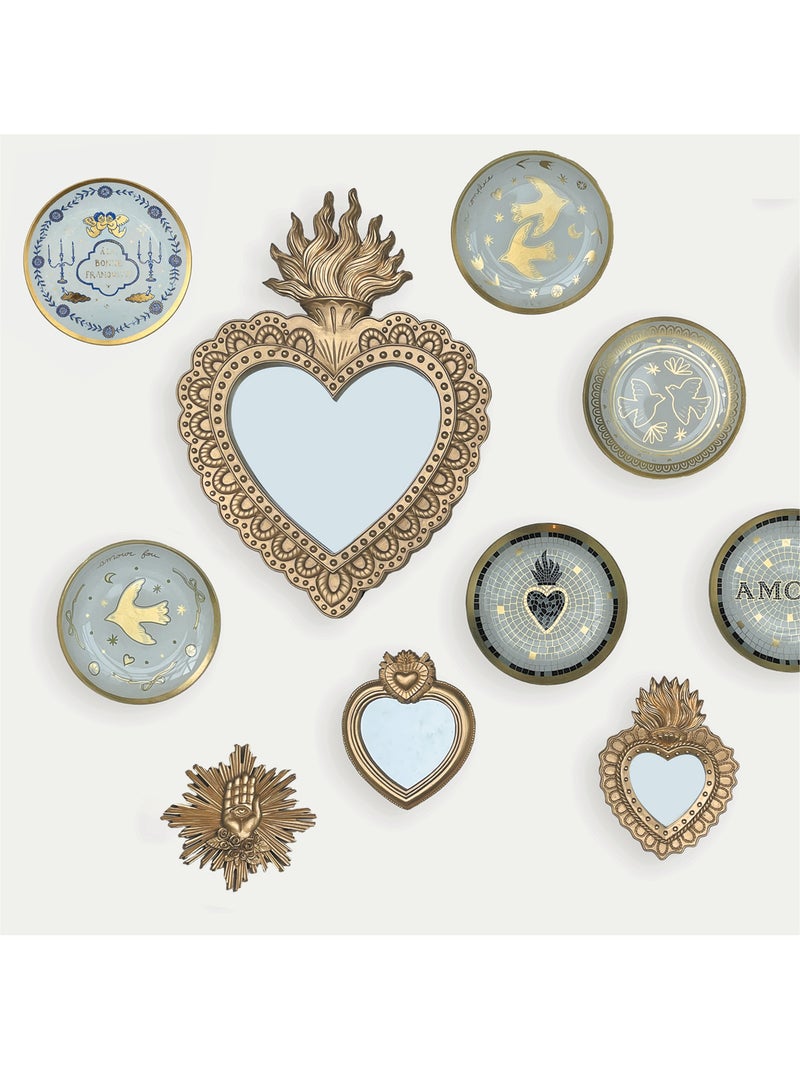 Decoração de parede ex-voto para mãos e olhos Dourado/Ouro - Kiabi