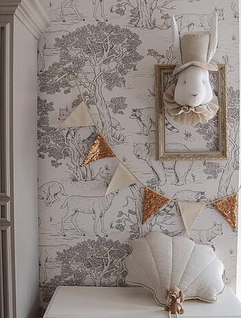 Decoração de parede para quarto infantil em linho | sevira kids