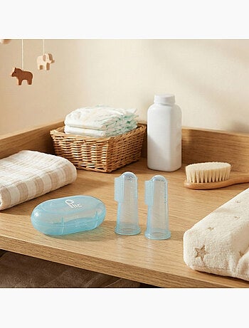 Dedeira escova dental silicone bebé lote 2