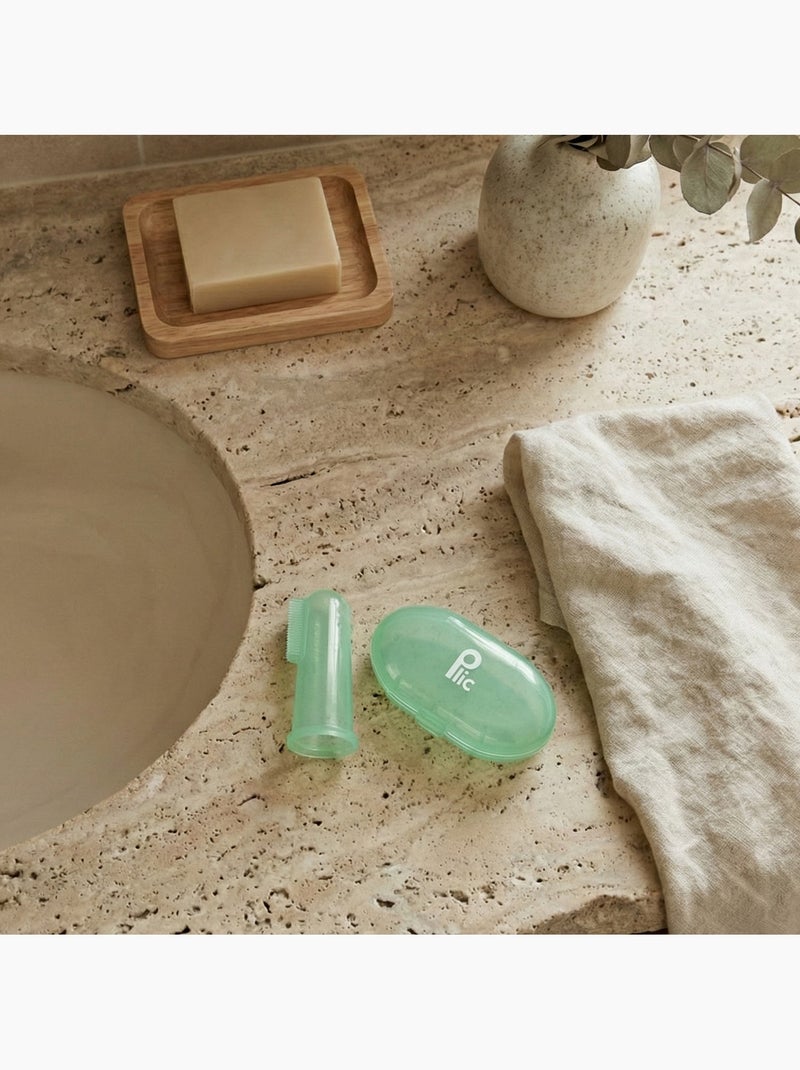 Dedeira escova dental silicone bebé lote 2 Verde - Kiabi