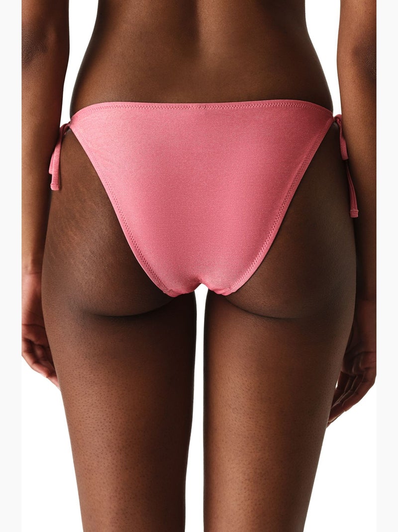 Denisse ruffle parte de baixo de biquíni com folhos, cintura média penti Rosa - Kiabi