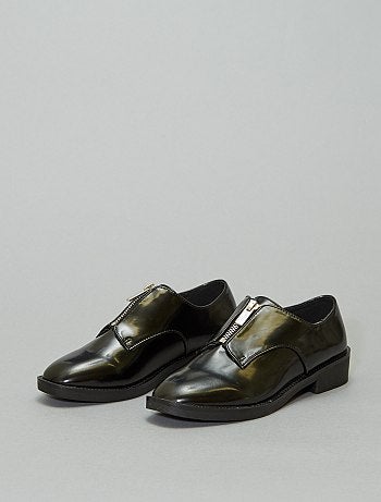 Derbies de verniz com fecho - Kiabi