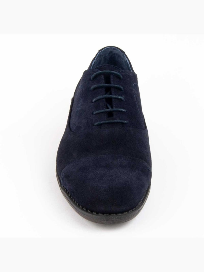 Derby E Richelieu Couro Natural Purapiel Azul - Kiabi