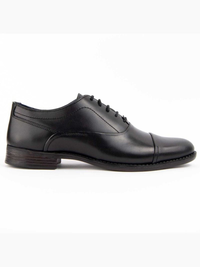 Derby E Richelieu Couro Natural Purapiel Preto - Kiabi
