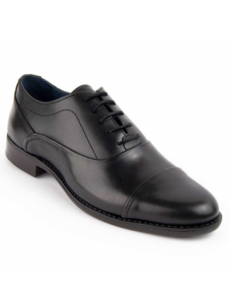 Derby E Richelieu Couro Natural Purapiel Preto - Kiabi