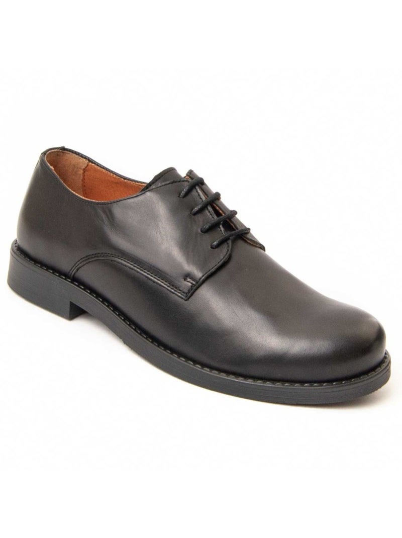 Derby E Richelieu Couro Natural Purapiel Preto - Kiabi