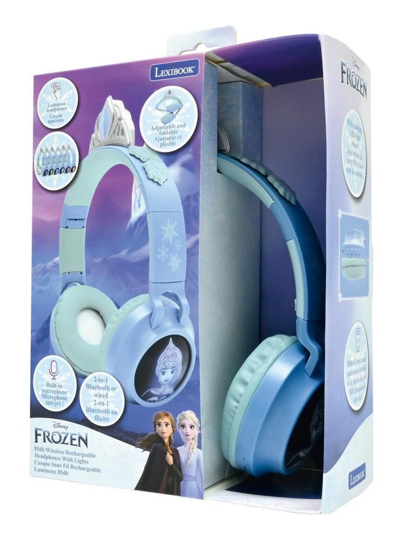 Design 3d frozen auscultadores dobráveis bluetooth® e com fios com limitação segura do volume Roxo - Kiabi
