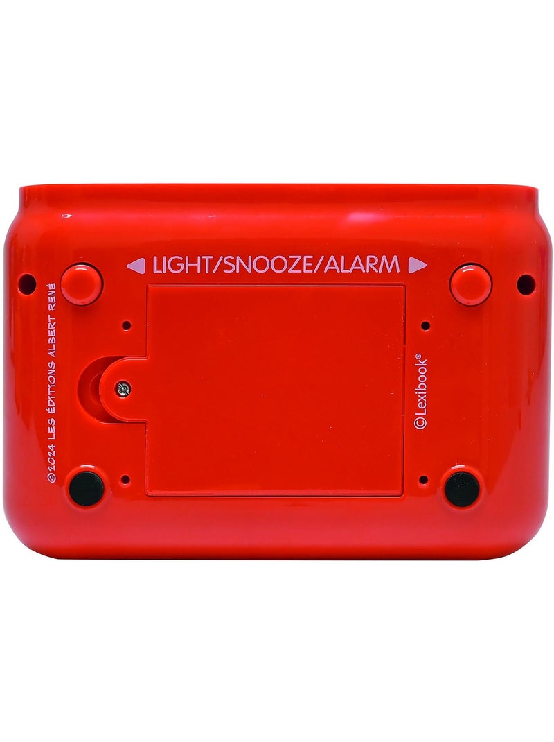 Despertador com luz nocturna asterix e sons Vermelho - Kiabi