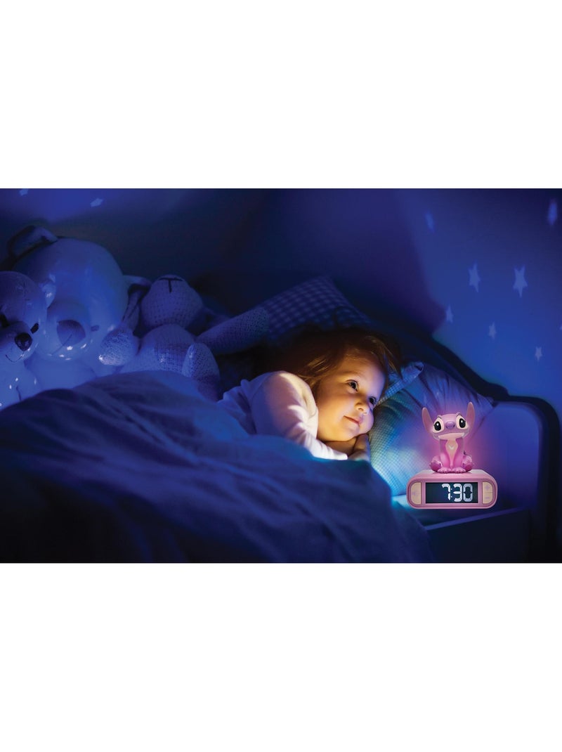 Despertador com luz nocturna de anjo e sons Rosa - Kiabi