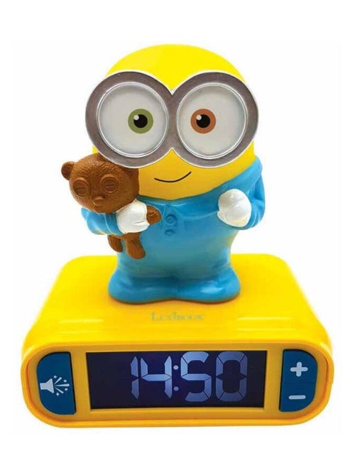 Despertador com luz nocturna desenho 3d os minions e efeitos sonoros - Kiabi