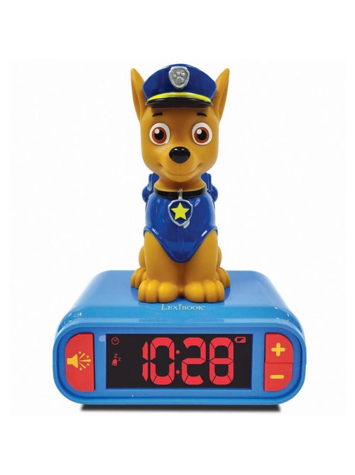 Despertador com luz nocturna desenho 3d paw patrol chase e efeitos sonoros - Kiabi