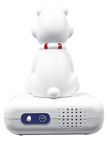 Despertador com luz nocturna design 3d animais urso polar e efeitos sonoros