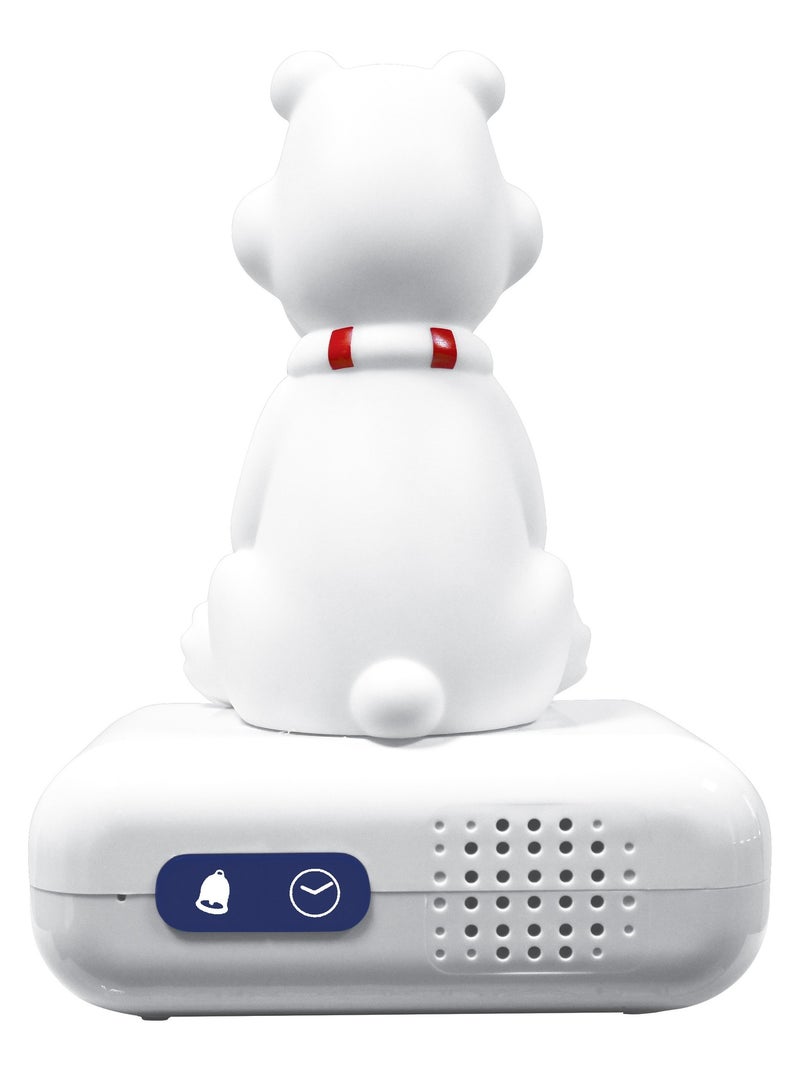 Despertador com luz nocturna design 3d animais urso polar e efeitos sonoros Branco - Kiabi
