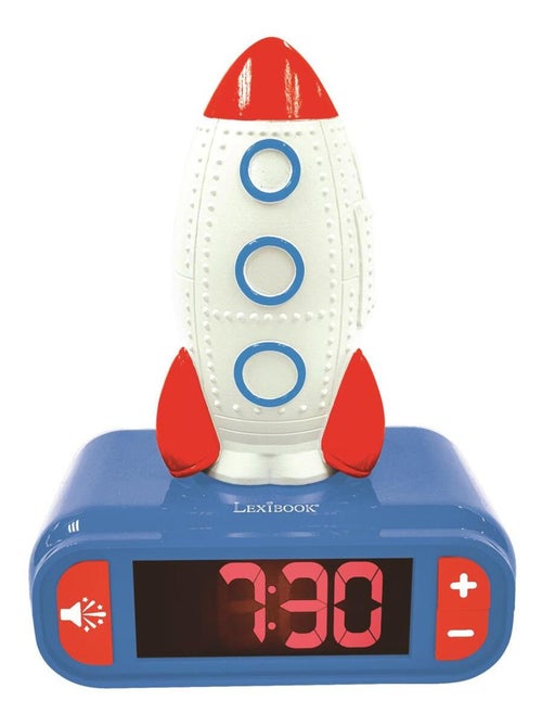 Despertador com luz nocturna e efeitos sonoros com design rocket 3d - Kiabi