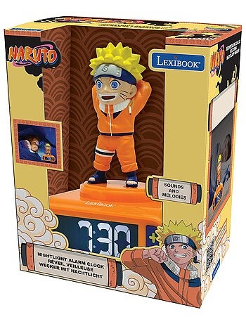 Despertador com luz nocturna naruto e sons