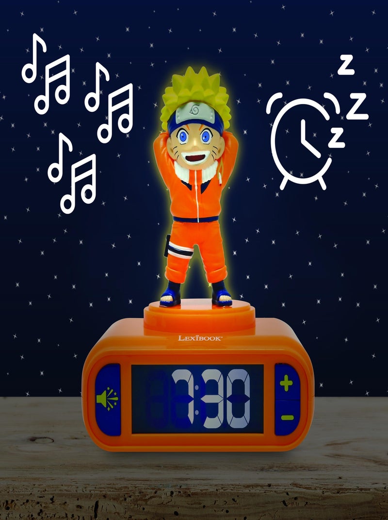 Despertador com luz nocturna naruto e sons Laranja - Kiabi
