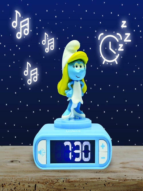 Despertador com luz nocturna smurfette e sons - Kiabi