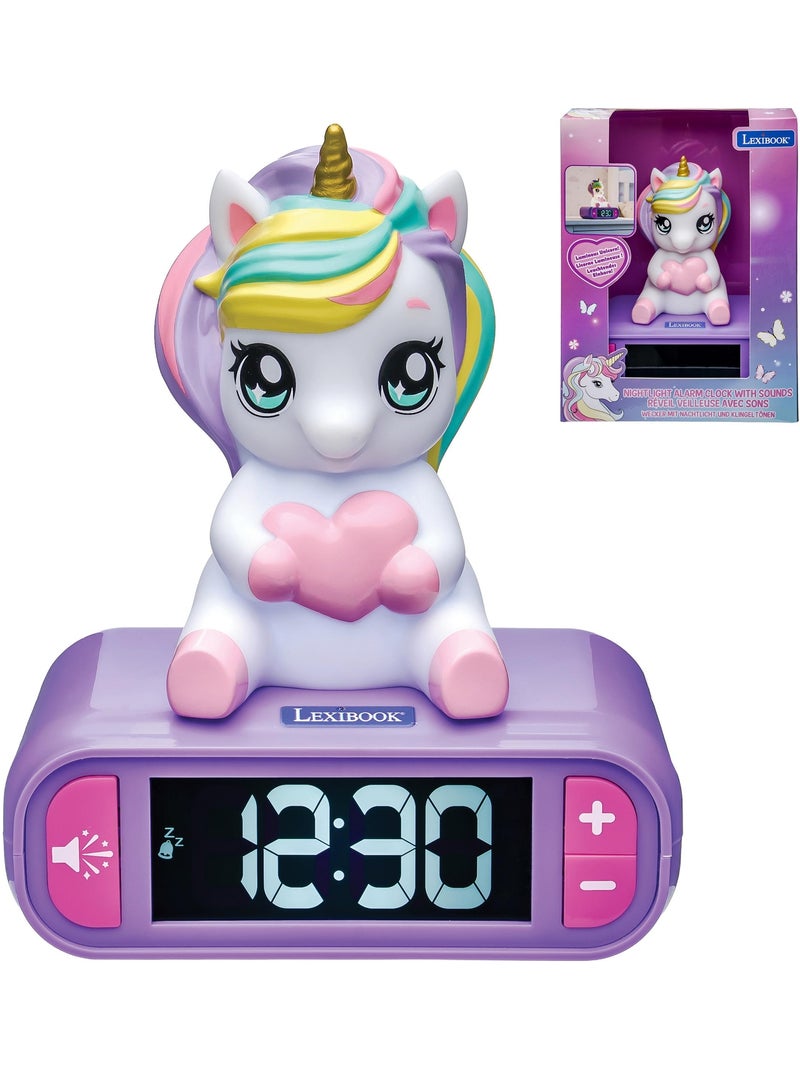 Despertador digital unicórnio com estatueta 3d e efeitos sonoros Multicolorido - Kiabi