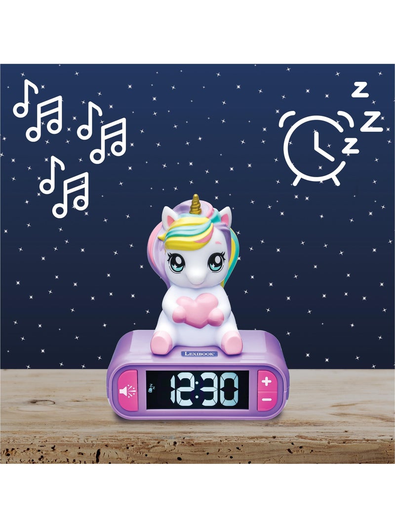 Despertador digital unicórnio com estatueta 3d e efeitos sonoros Multicolorido - Kiabi
