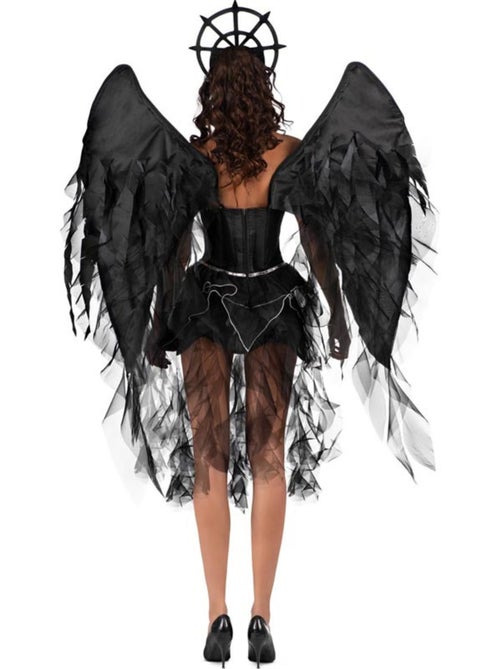 Disfarce de anjo escuro com asas grandes para mulher - Kiabi Disfarce de anjo escuro com asas grandes para mulher - Kiabi