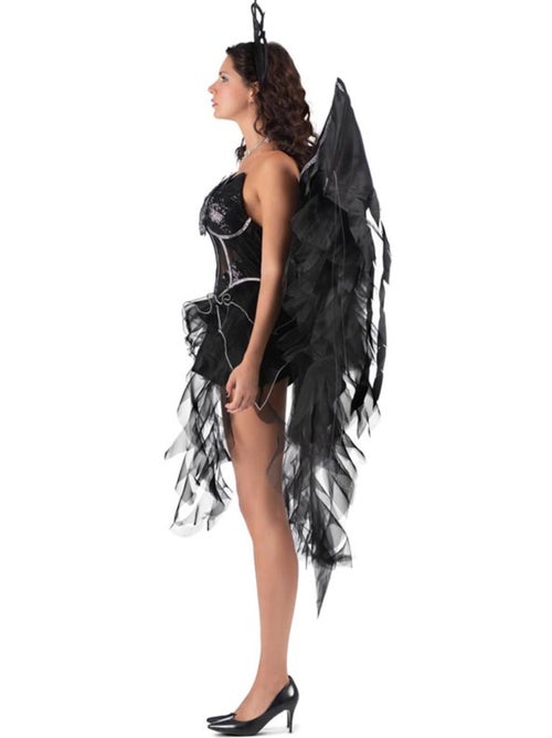 Disfarce de anjo escuro com asas grandes para mulher - Kiabi Disfarce de anjo escuro com asas grandes para mulher - Kiabi