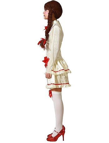 Disfarce de boneca de porcelana para mulher