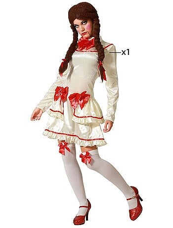 Disfarce de boneca de porcelana para mulher