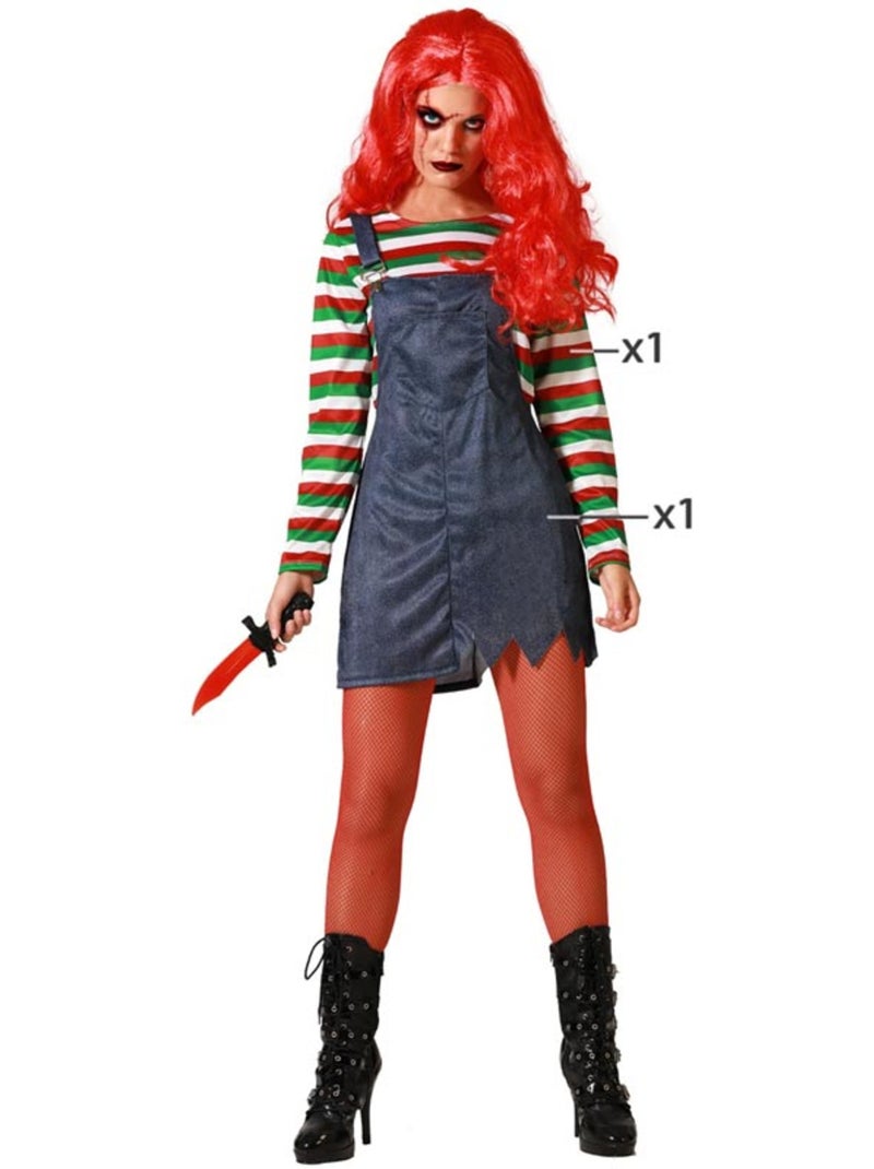 Disfarce de boneca diabólica para mulher Multicolorido - Kiabi