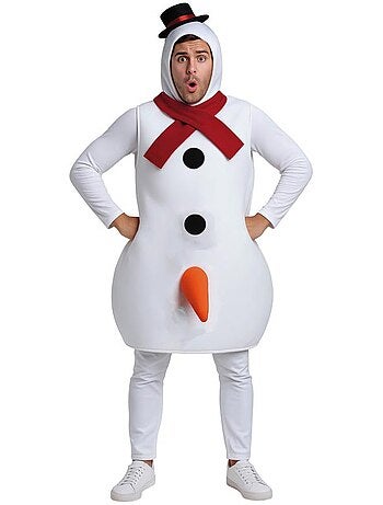 Disfarce de boneco de neve divertido para homem